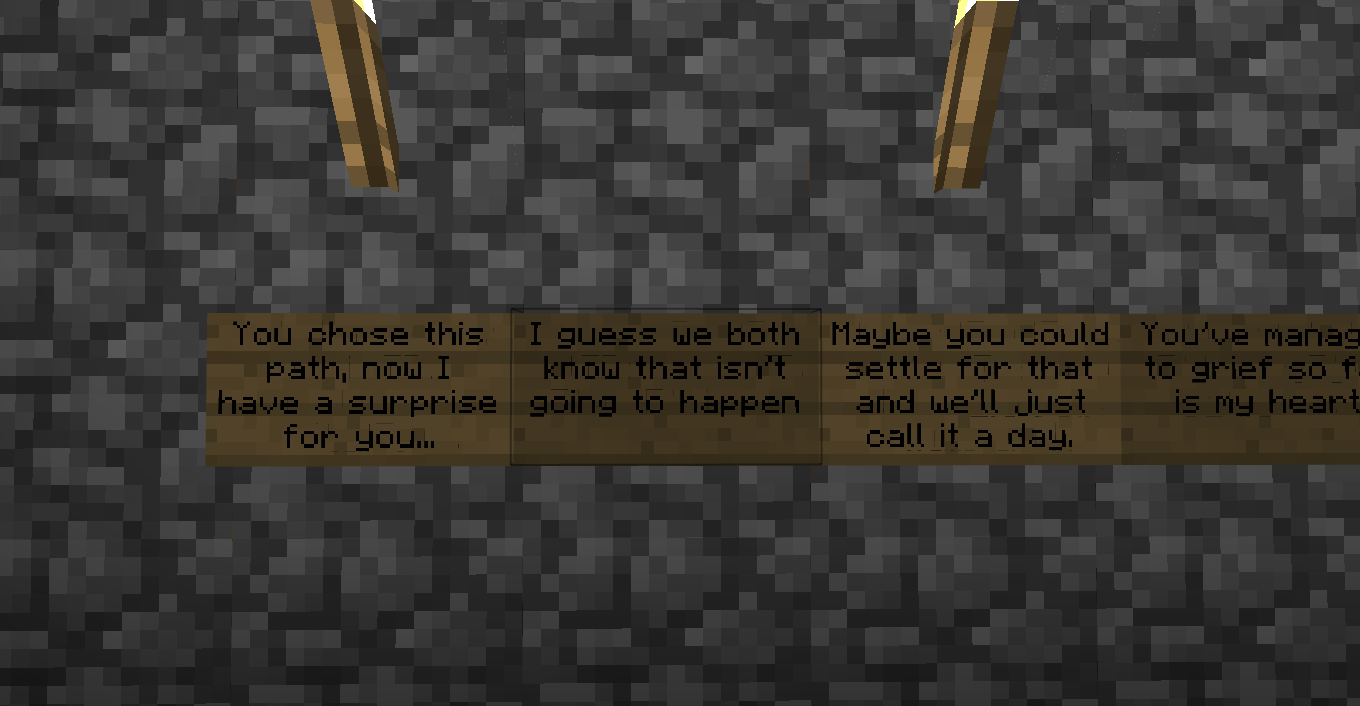 A chat log with a conversation between two players, discussing their decision to settle for a day and call it a day.