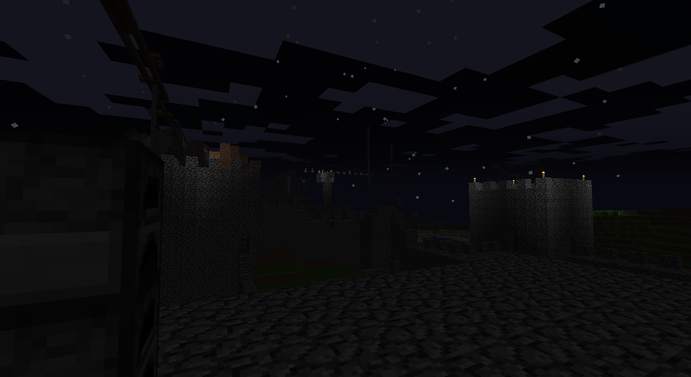 A dark and mysterious base with a large, open room and a high ceiling.